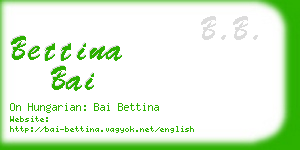 bettina bai business card
